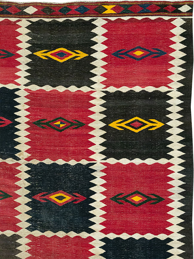 Vintage Afghan Flatweave Kilim Large Carpet, No.33270 - Gsblank