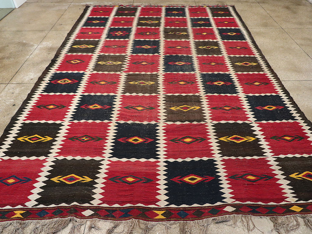 Vintage Afghan Flatweave Kilim Large Carpet, No.33270 - Gsblank