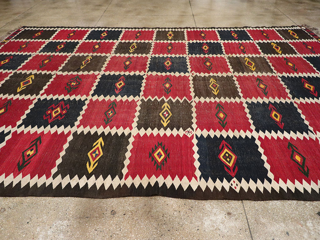 Vintage Afghan Flatweave Kilim Large Carpet, No.33270 - Gsblank
