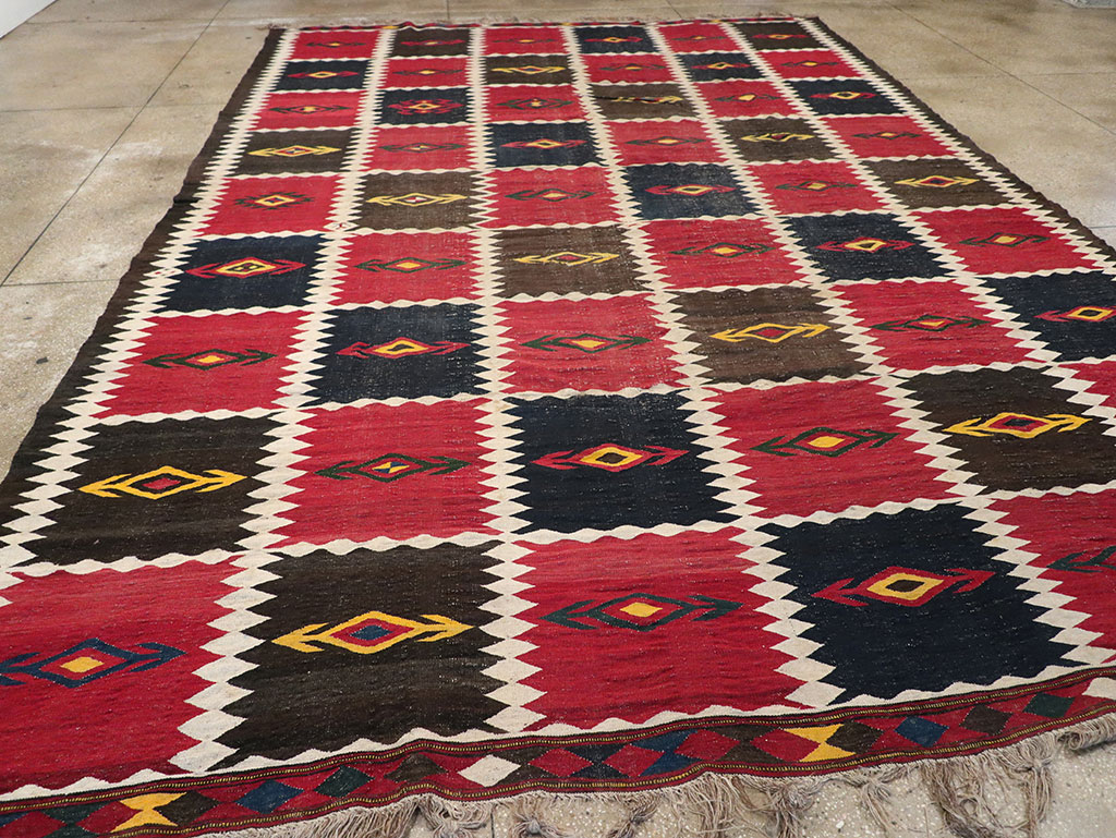 Vintage Afghan Flatweave Kilim Large Carpet, No.33270 - Gsblank