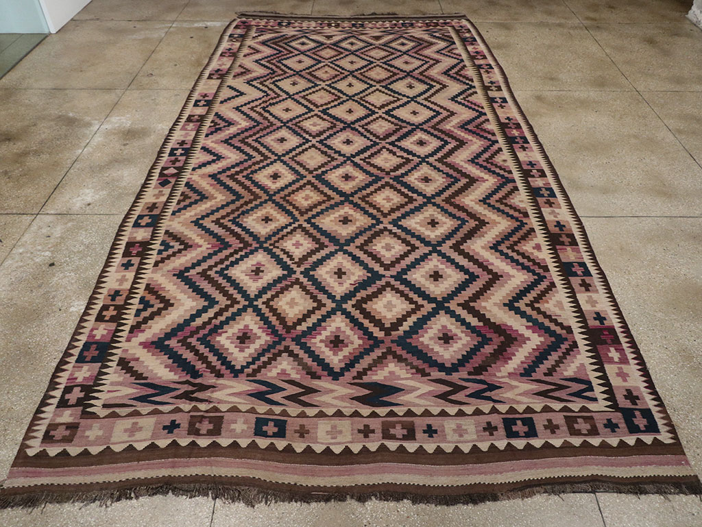 Vintage Afghan Flatweave Kilim Large Carpet, No.33271 - Gsblank