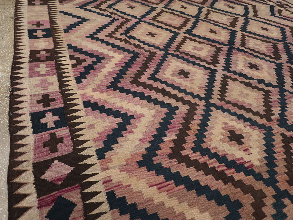 Vintage Afghan Flatweave Kilim Large Carpet, No.33271 - Gsblank