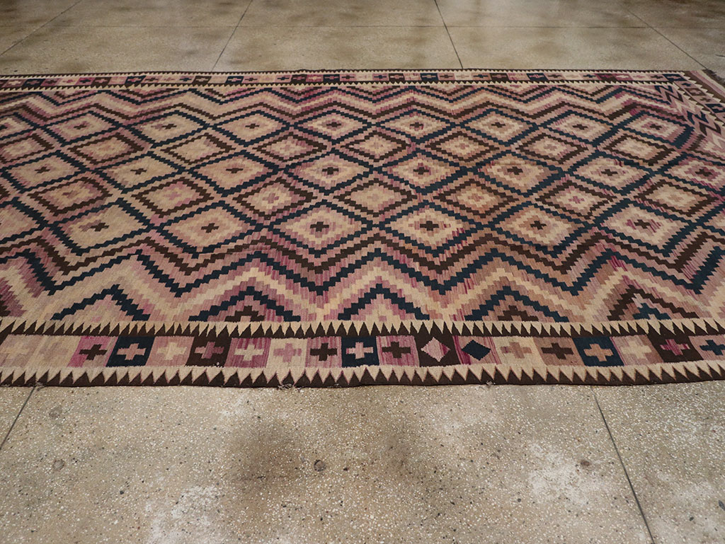 Vintage Afghan Flatweave Kilim Large Carpet, No.33271 - Gsblank