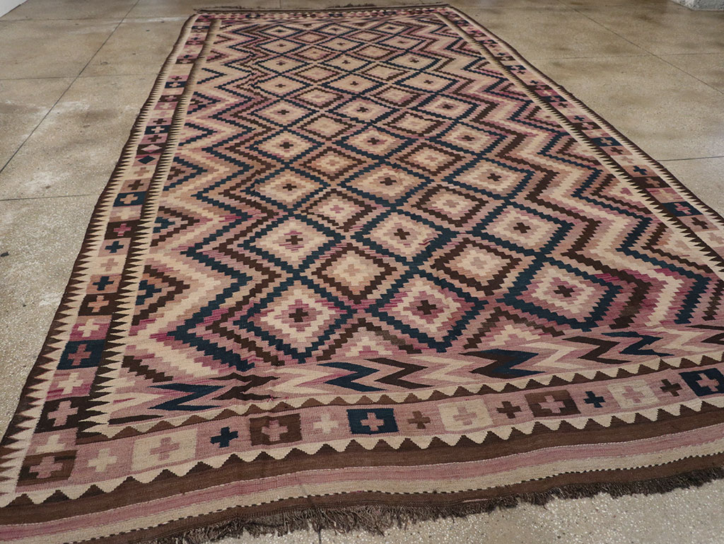 Vintage Afghan Flatweave Kilim Large Carpet, No.33271 - Gsblank