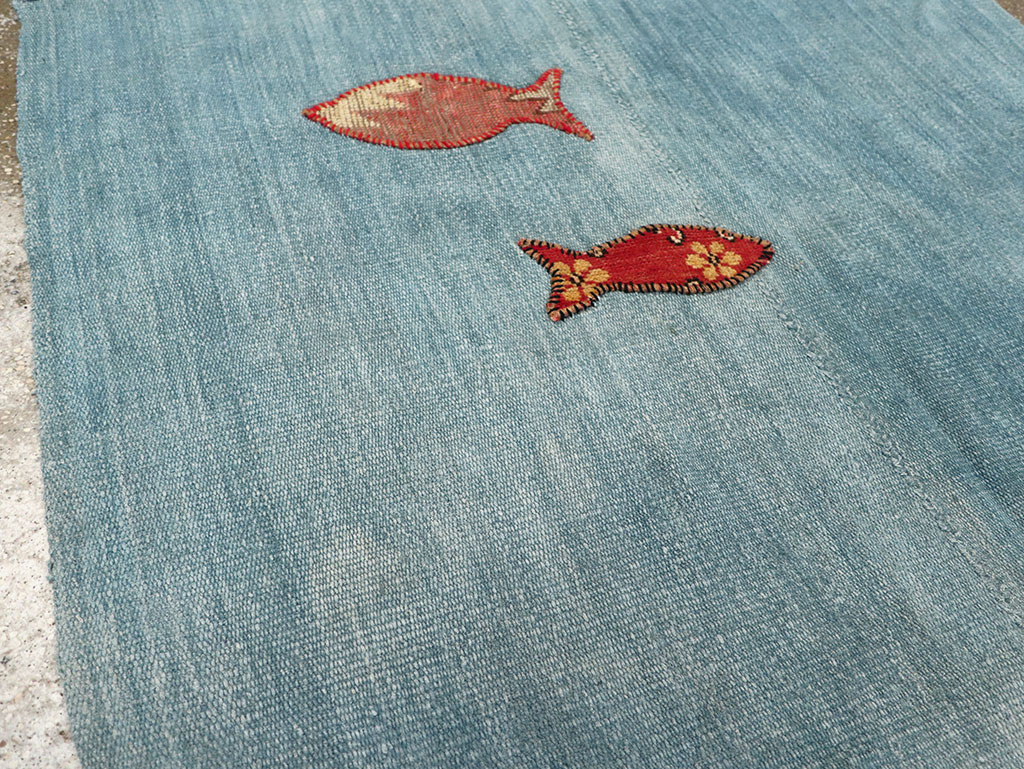 Contemporary Turkish Kilim Accent Rug, No.33272 - Gsblank