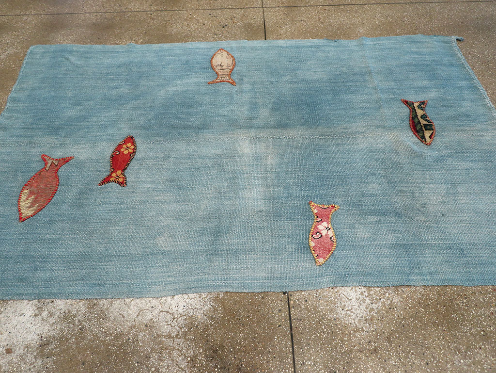 Contemporary Turkish Kilim Accent Rug, No.33272 - Gsblank