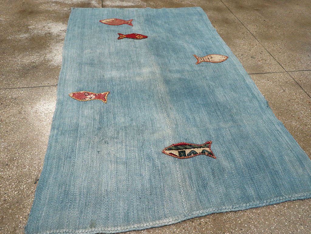 Contemporary Turkish Kilim Accent Rug, No.33272 - Gsblank