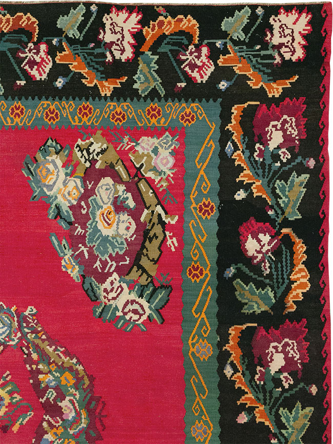 Vintage European Bessarabian Kilim Room Size Carpet, No.33279 - Gsblank