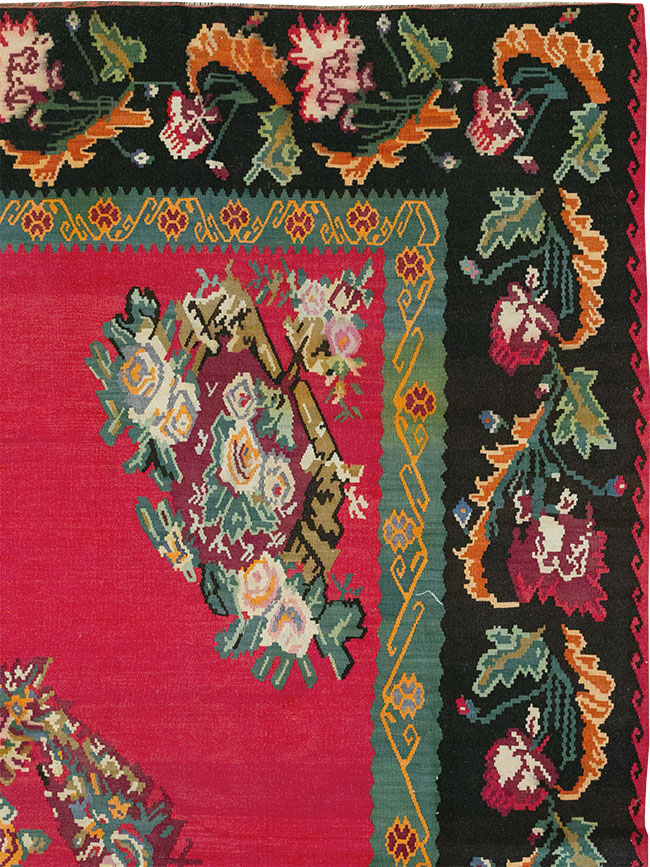 Vintage European Bessarabian Kilim Room Size Carpet, No.33279 - Gsblank