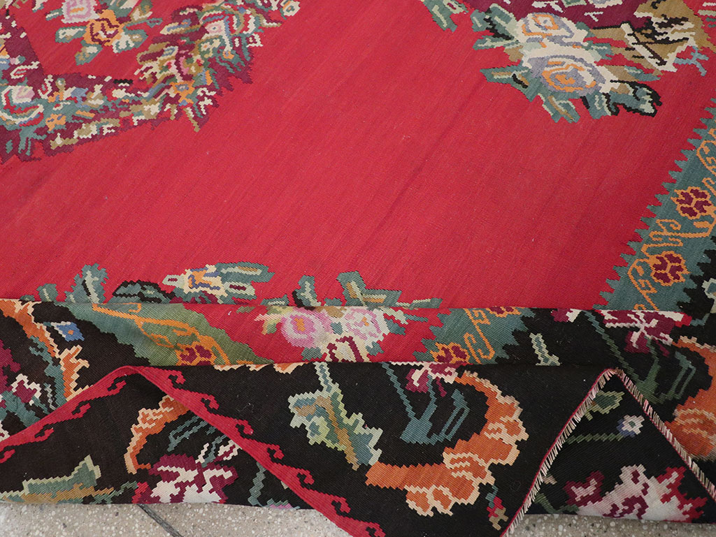 Vintage European Bessarabian Kilim Room Size Carpet, No.33279 - Gsblank