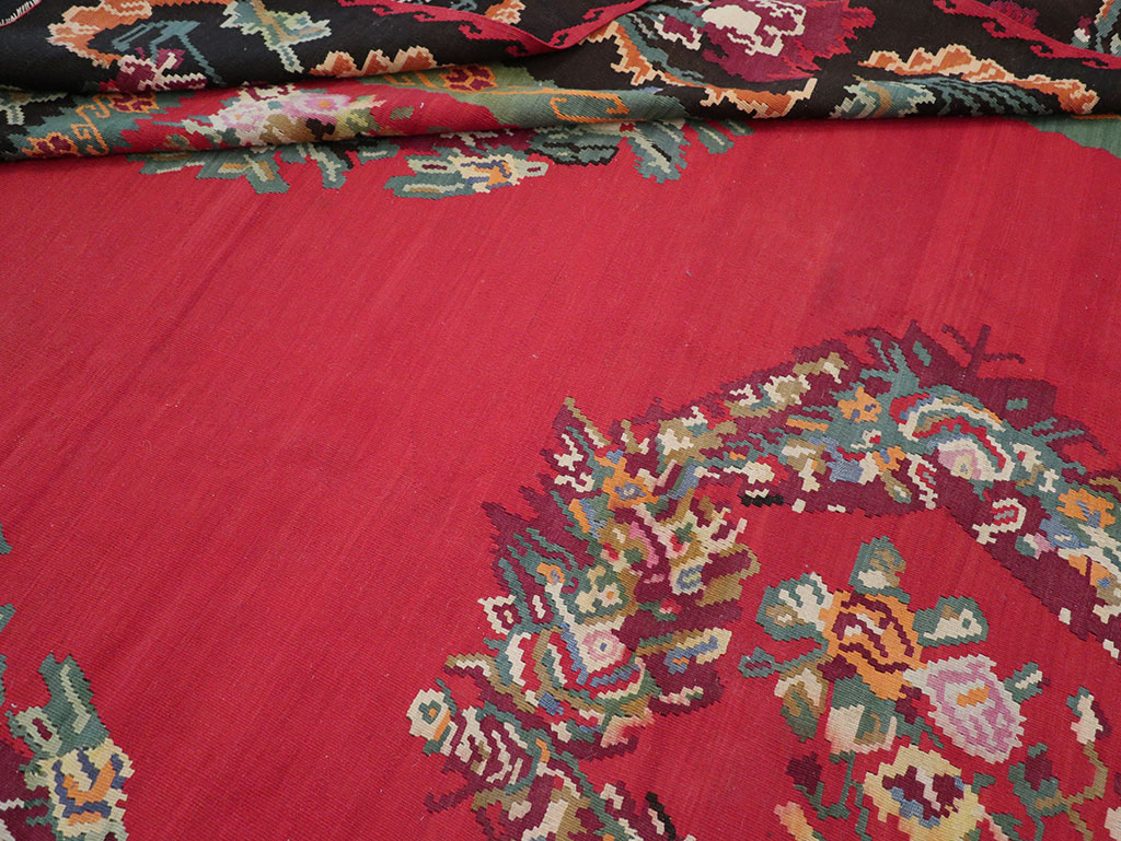 Vintage European Bessarabian Kilim Room Size Carpet, No.33279 - Gsblank