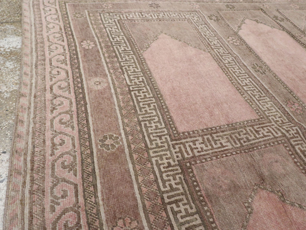 Vintage East Turkestan Khotan Square Accent Carpet, No.33284 - Gsblank