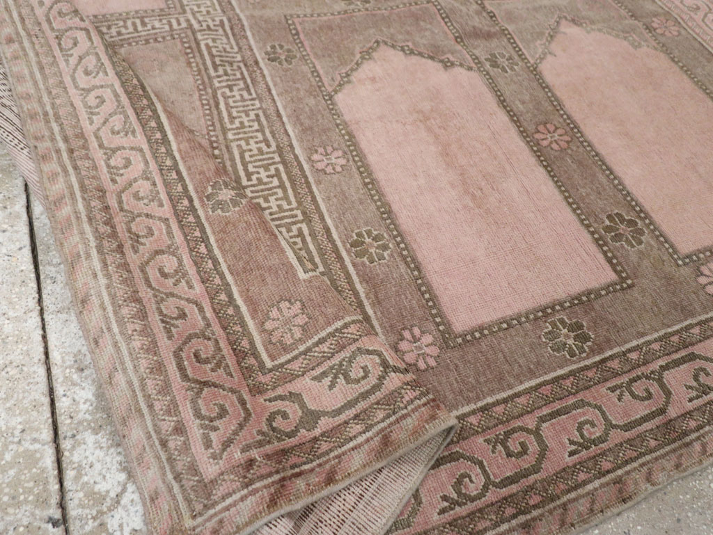 Vintage East Turkestan Khotan Square Accent Carpet, No.33284 - Gsblank