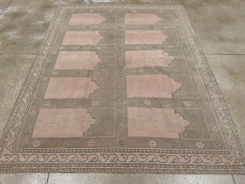 Vintage East Turkestan Khotan Accent Carpet, No.33285 - Gsblank