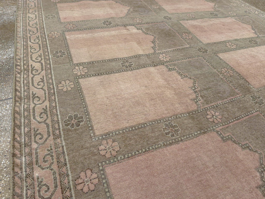 Vintage East Turkestan Khotan Accent Carpet, No.33285 - Gsblank
