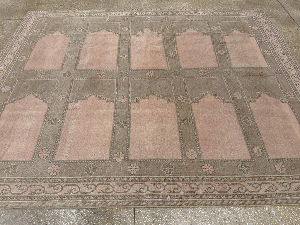Vintage East Turkestan Khotan Accent Carpet, No.33285 - Gsblank