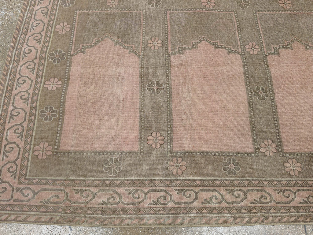 Vintage East Turkestan Khotan Accent Carpet, No.33285 - Gsblank