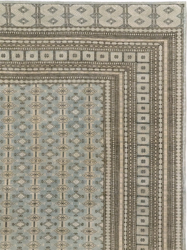Vintage Central Asian Bokhara Room Size Carpet, No.33287 - Gsblank