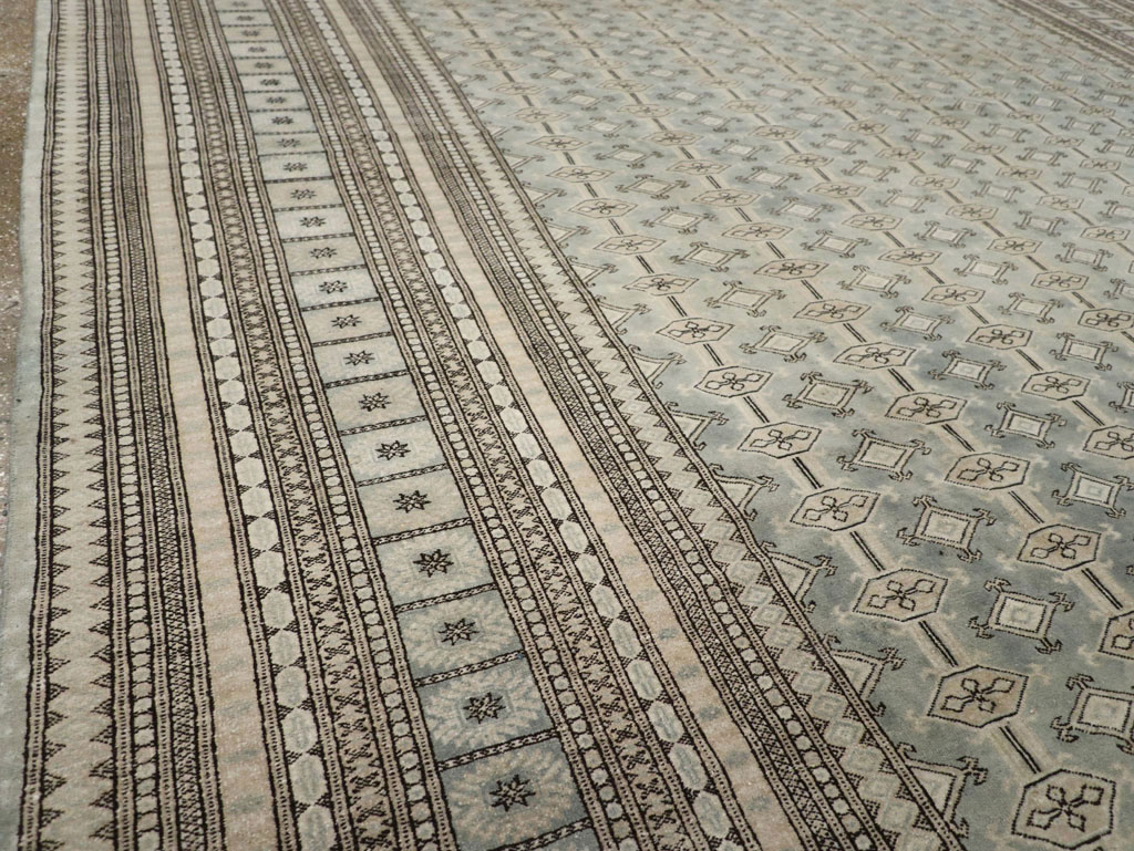 Vintage Central Asian Bokhara Room Size Carpet, No.33287 - Gsblank