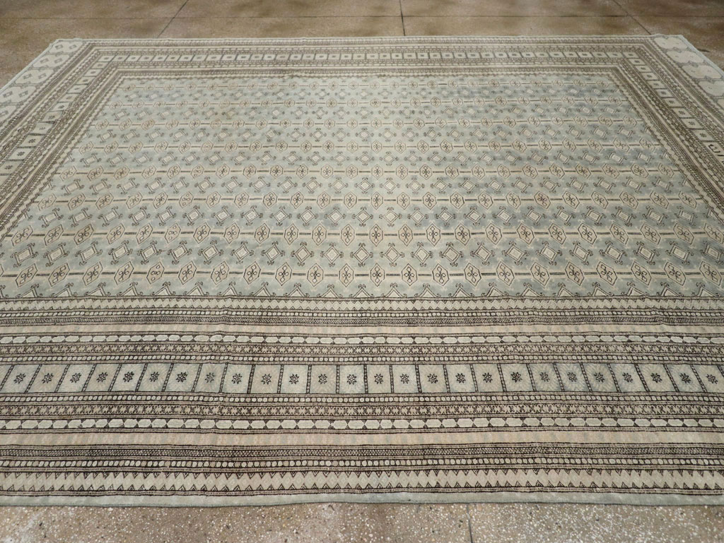 Vintage Central Asian Bokhara Room Size Carpet, No.33287 - Gsblank