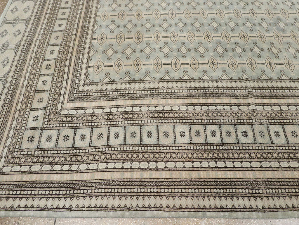 Vintage Central Asian Bokhara Room Size Carpet, No.33287 - Gsblank