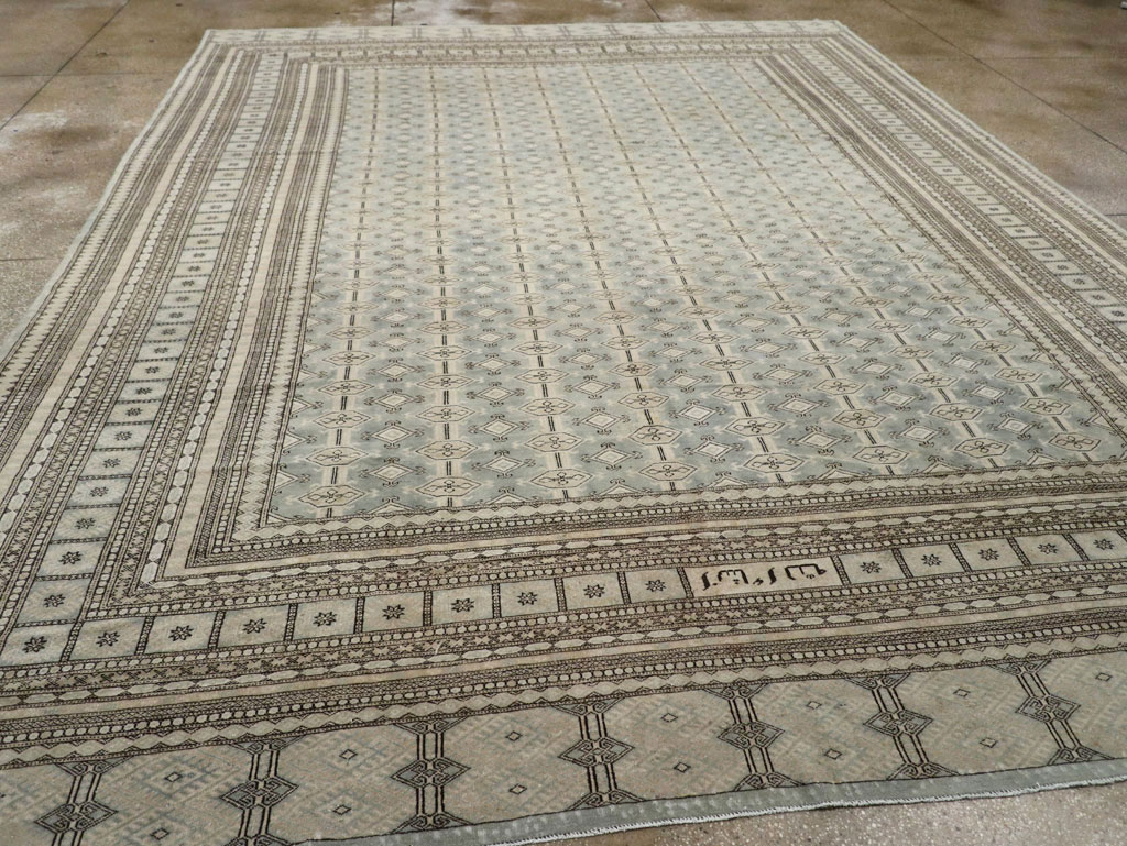 Vintage Central Asian Bokhara Room Size Carpet, No.33287 - Gsblank