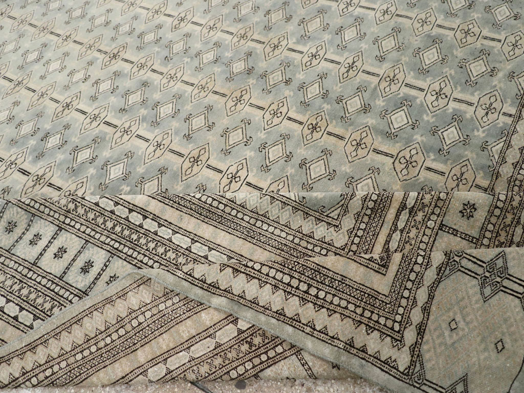 Vintage Central Asian Bokhara Room Size Carpet, No.33287 - Gsblank