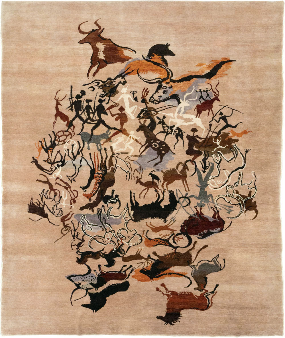 Mid-20th Century Art Deco Carpet: Caverna By Olga Fisch, No.33288 - Gsblank