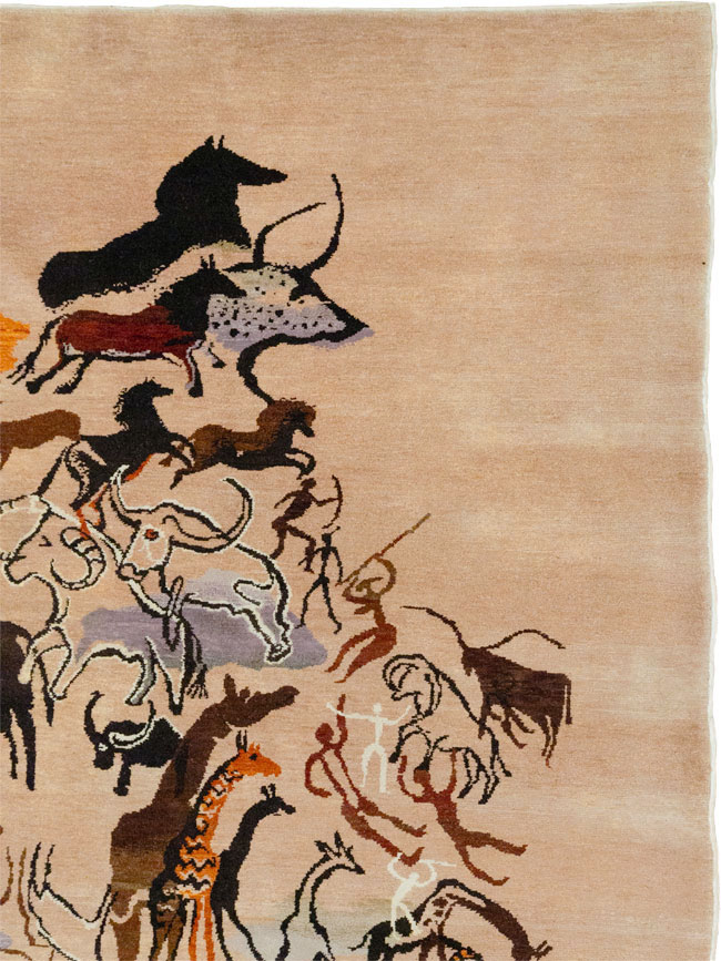 Mid-20th Century Art Deco Carpet: Caverna By Olga Fisch, No.33288 - Gsblank