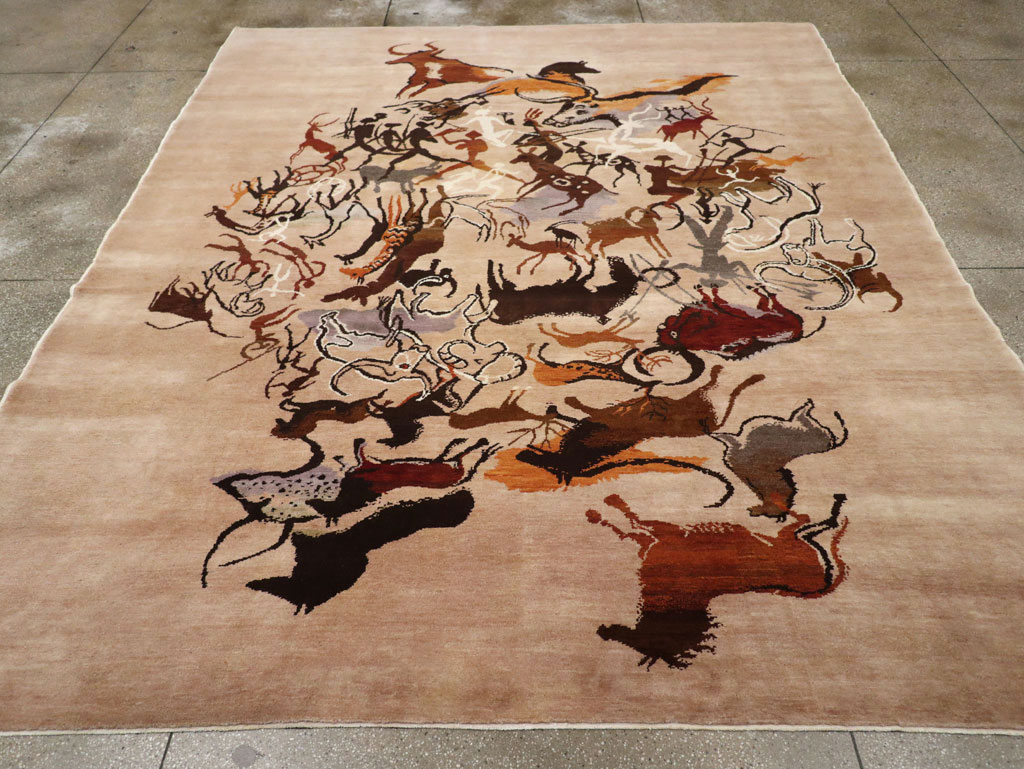 Mid-20th Century Art Deco Carpet: Caverna By Olga Fisch, No.33288 - Gsblank