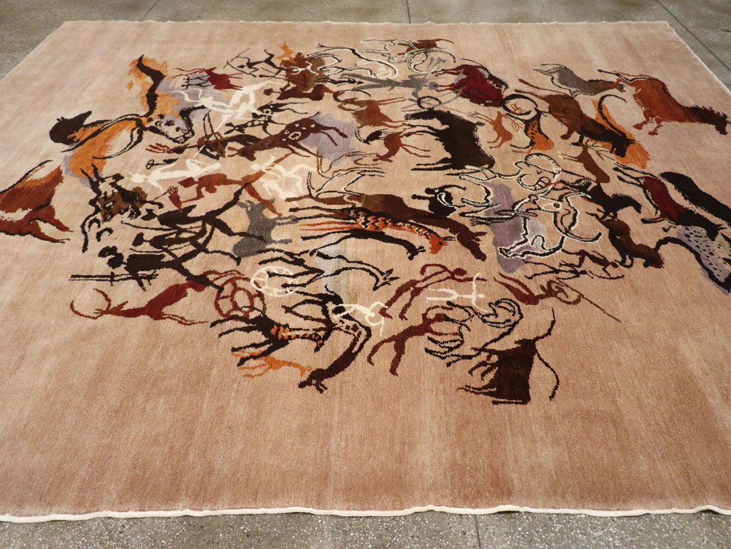 Mid-20th Century Art Deco Carpet: Caverna By Olga Fisch, No.33288 - Gsblank