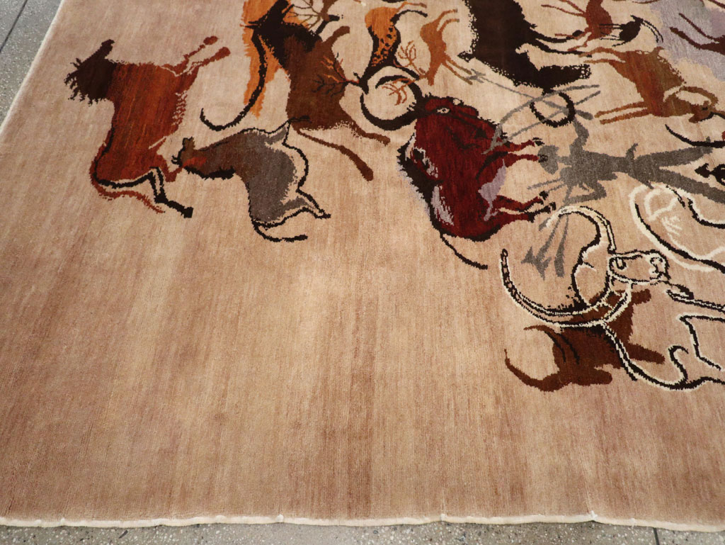 Mid-20th Century Art Deco Carpet: Caverna By Olga Fisch, No.33288 - Gsblank