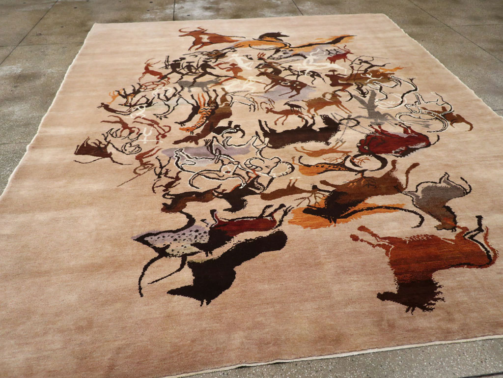 Mid-20th Century Art Deco Carpet: Caverna By Olga Fisch, No.33288 - Gsblank