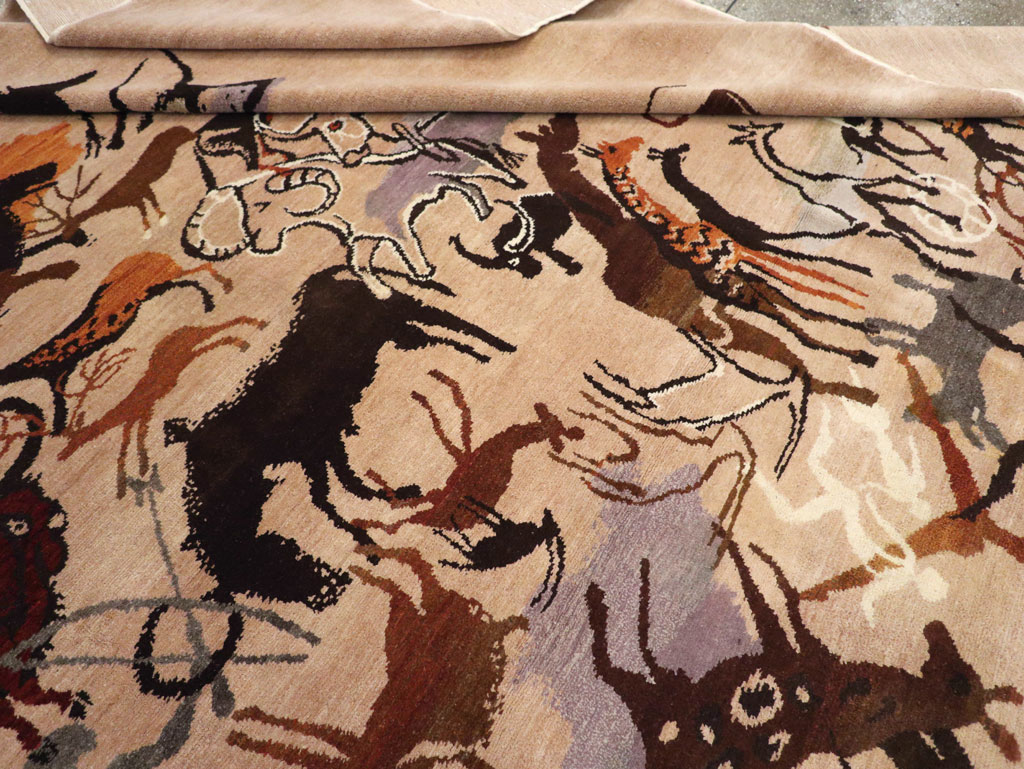 Mid-20th Century Art Deco Carpet: Caverna By Olga Fisch, No.33288 - Gsblank