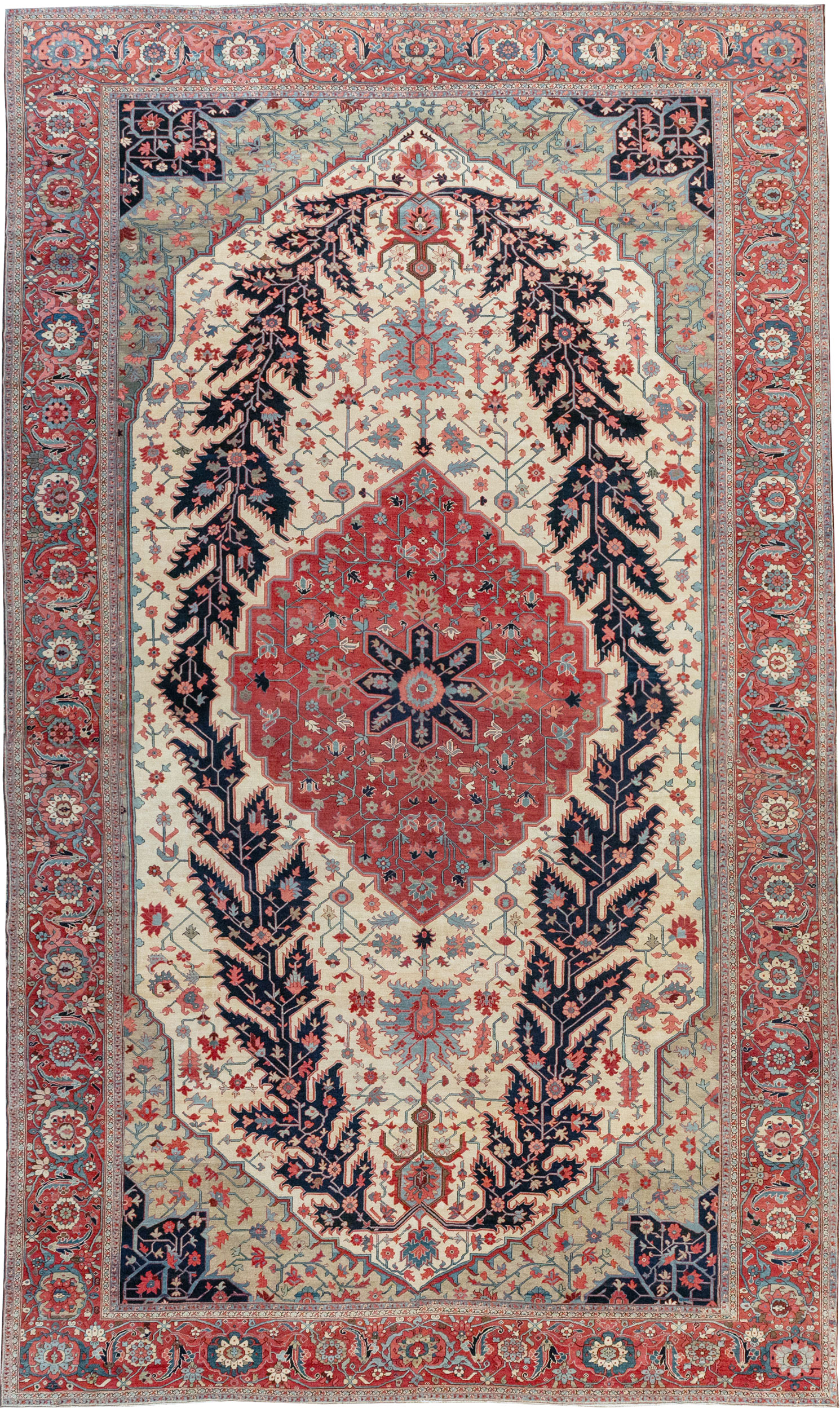 Antique Persian Serapi Oversize Carpet, No.33297 - Gsblank