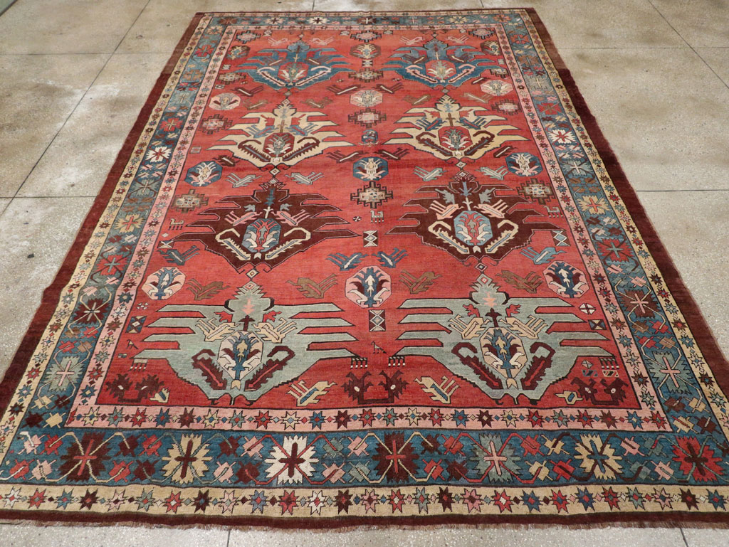 Antique Persian Bakshaish Room Size Carpet, No.33301 - Gsblank