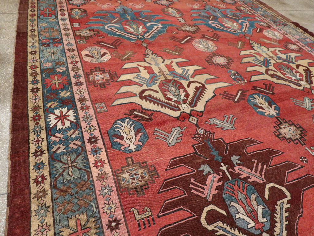 Antique Persian Bakshaish Room Size Carpet, No.33301 - Gsblank