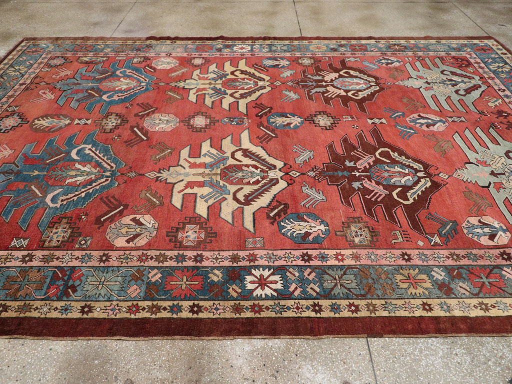 Antique Persian Bakshaish Room Size Carpet, No.33301 - Gsblank