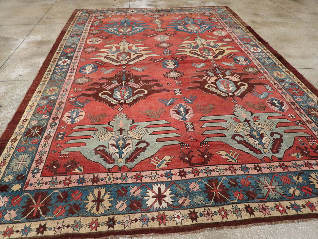 Antique Persian Bakshaish Room Size Carpet, No.33301 - Gsblank