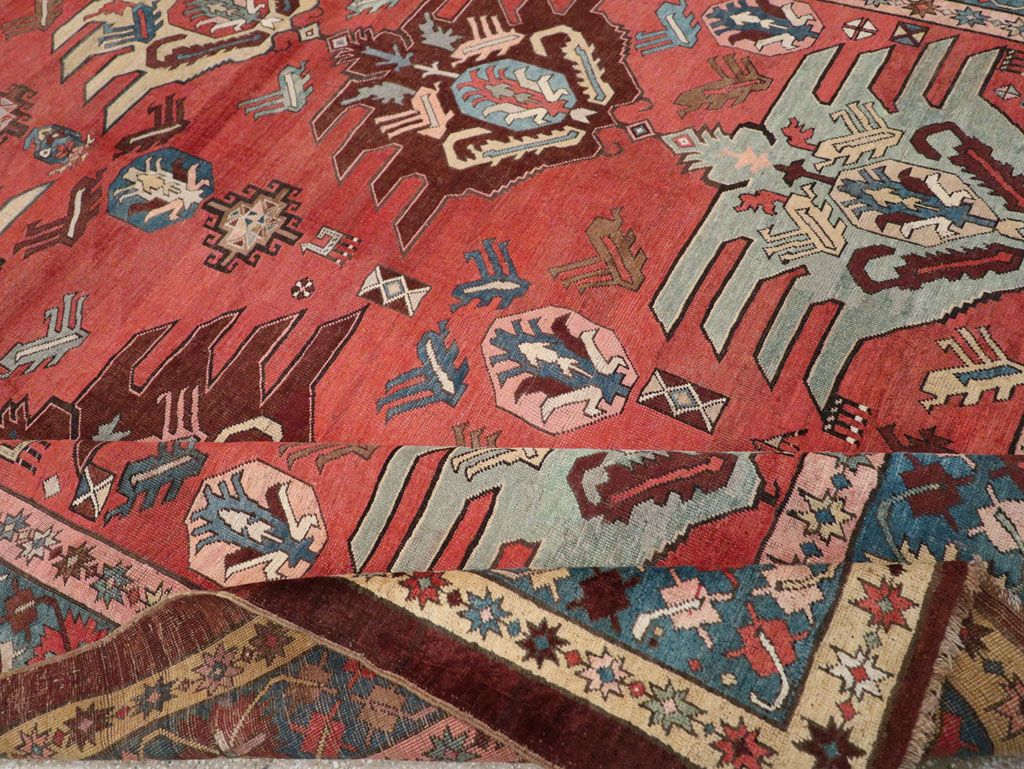 Antique Persian Bakshaish Room Size Carpet, No.33301 - Gsblank