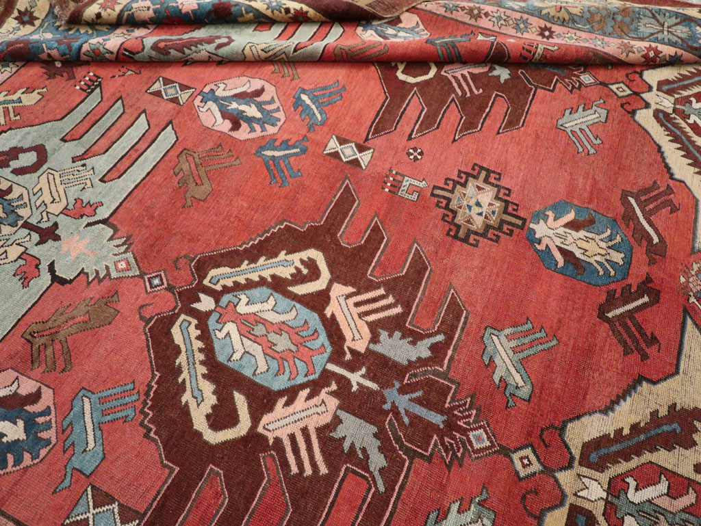 Antique Persian Bakshaish Room Size Carpet, No.33301 - Gsblank