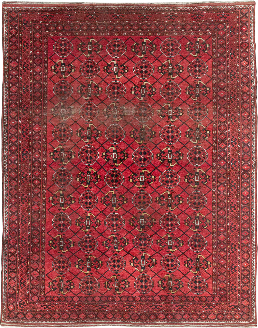 Vintage Central Asian Turkoman Room Size Rug, No.33307 - Gsblank