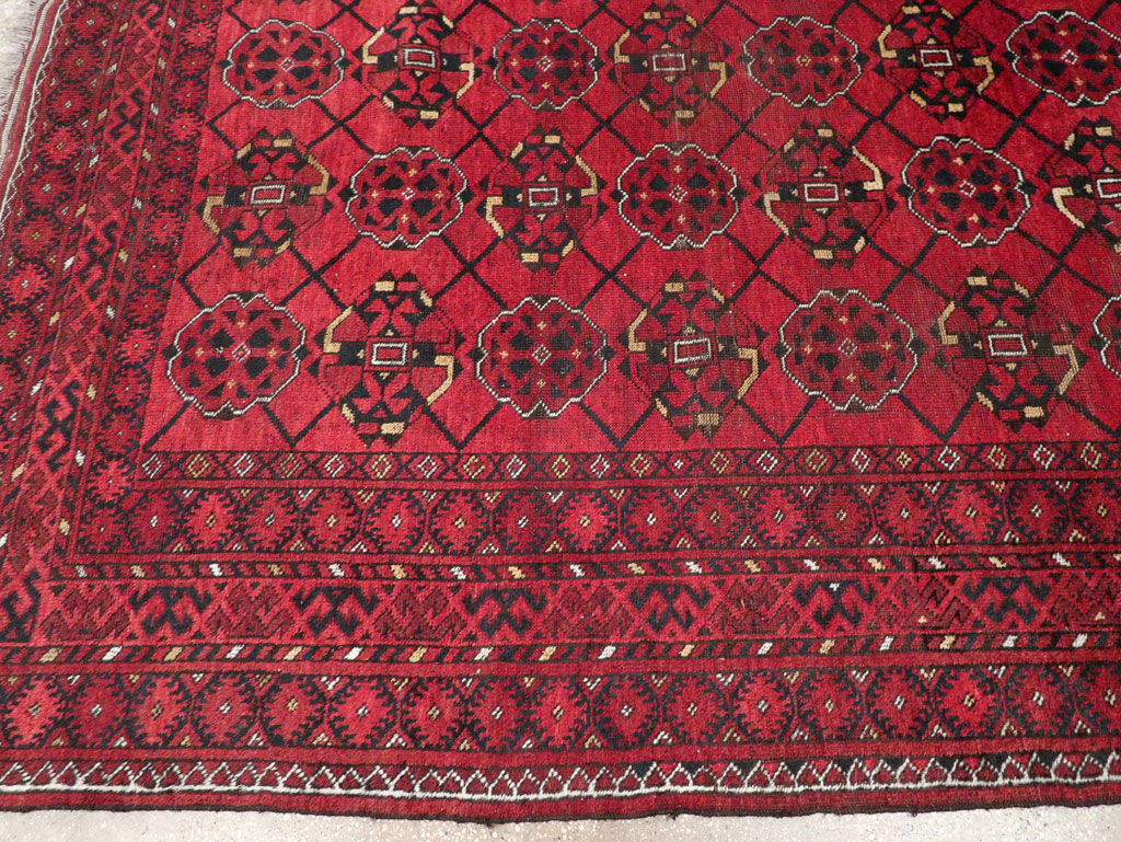 Vintage Central Asian Turkoman Room Size Rug, No.33307 - Gsblank