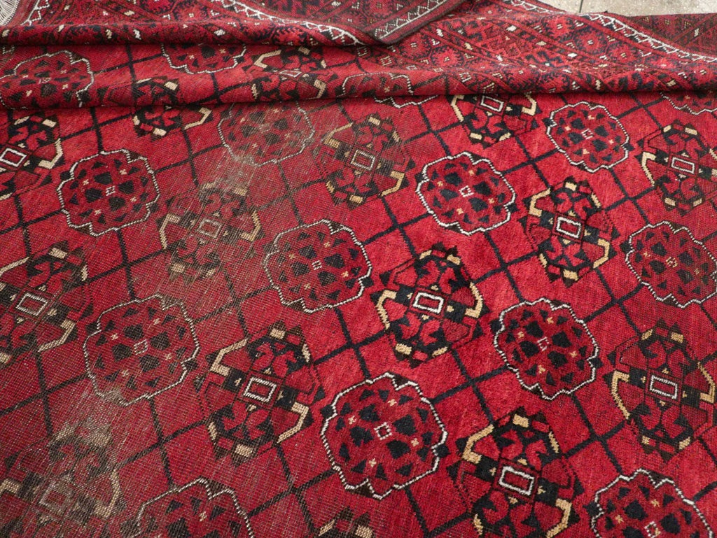 Vintage Central Asian Turkoman Room Size Rug, No.33307 - Gsblank