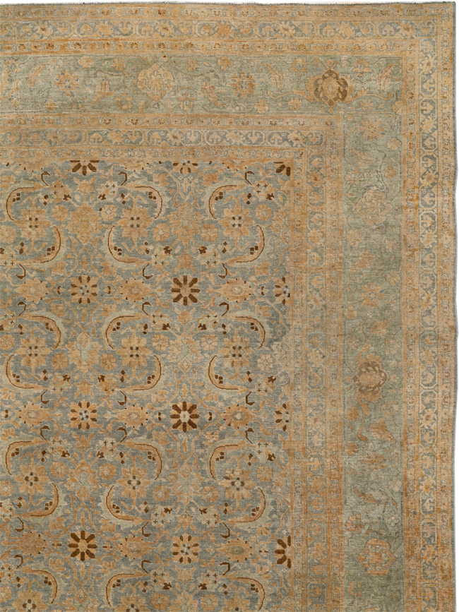 Antique Persian Tabriz Room Size Carpet, No.33312 - Gsblank