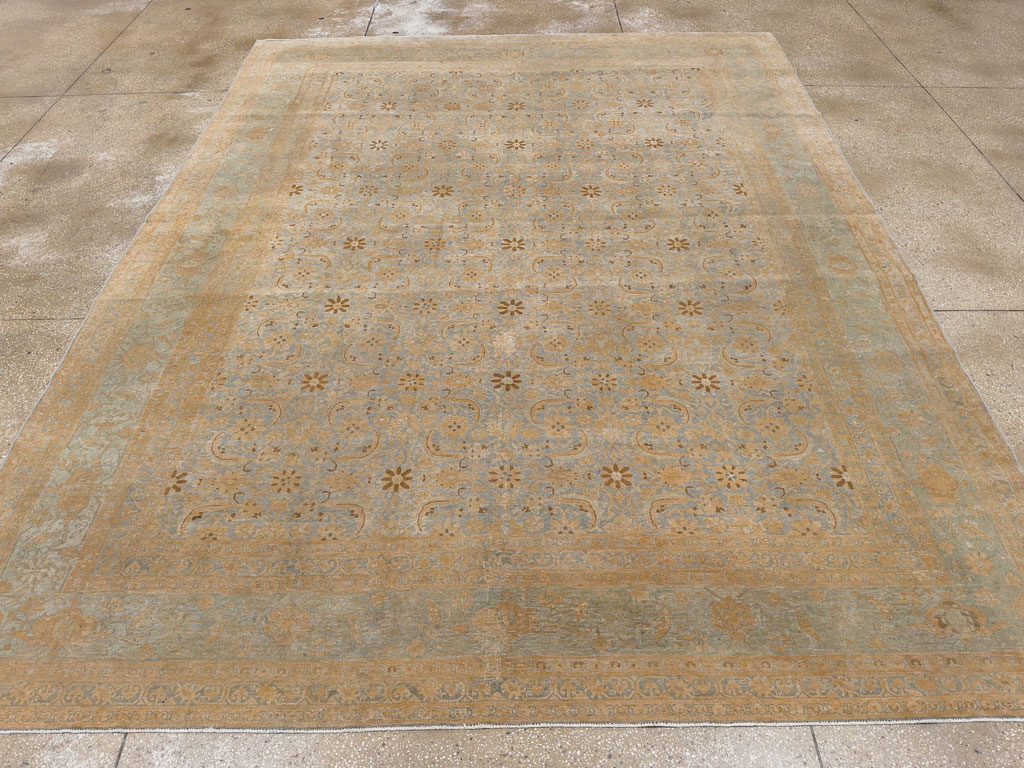 Antique Persian Tabriz Room Size Carpet, No.33312 - Gsblank