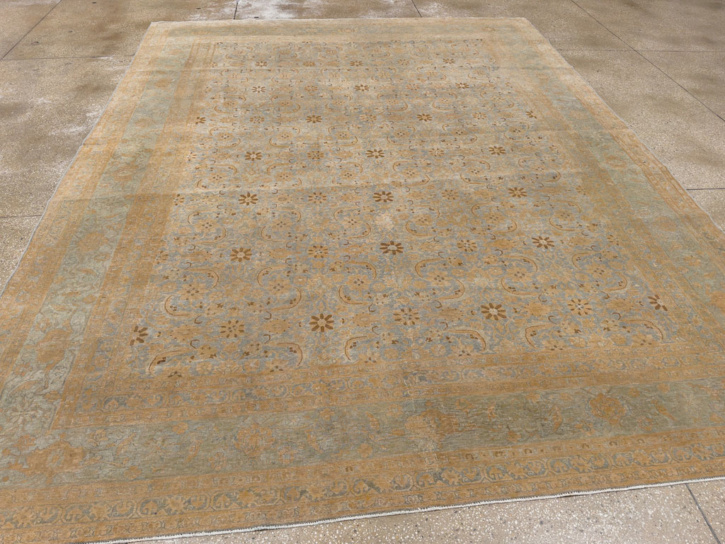 Antique Persian Tabriz Room Size Carpet, No.33312 - Gsblank