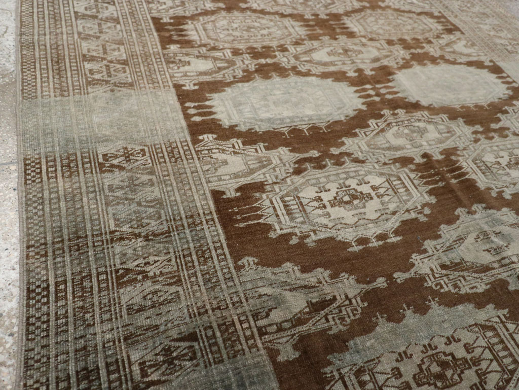 Vintage Central Asia Turkoman Accent Rug, No.33314 - Gsblank