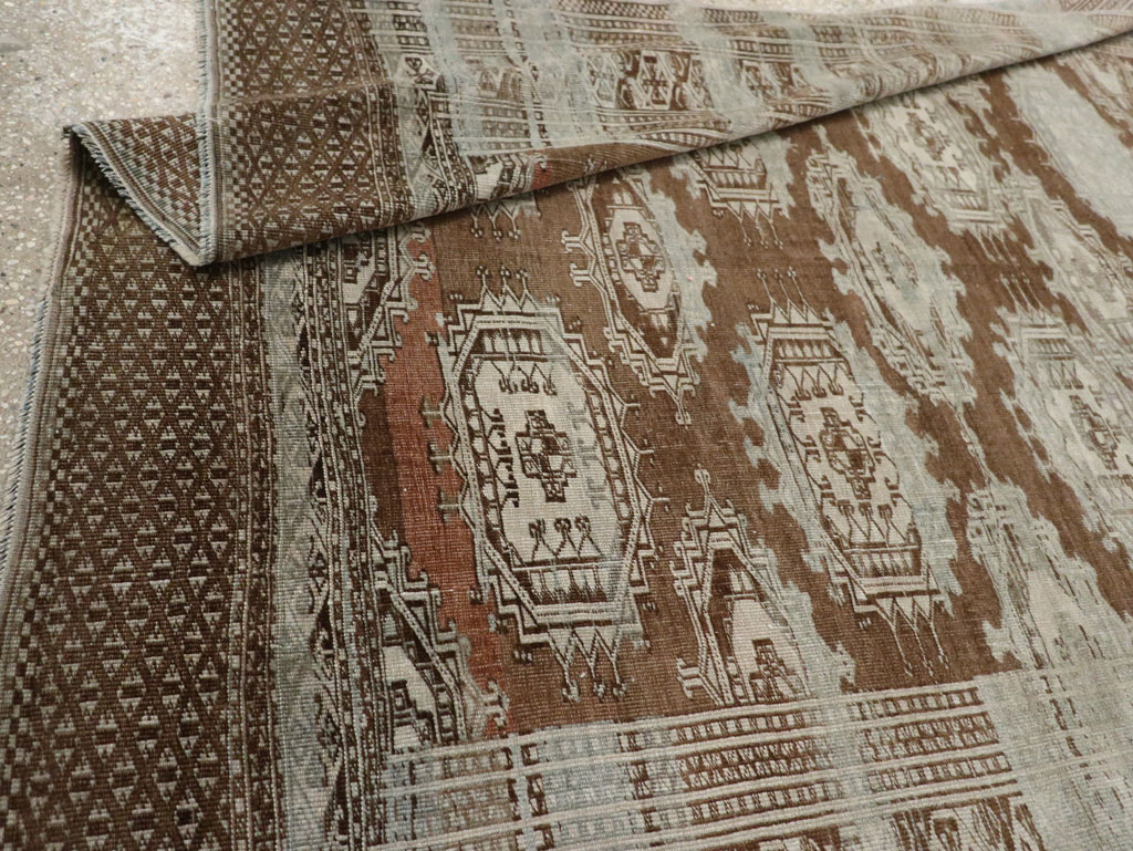 Vintage Central Asia Turkoman Accent Rug, No.33314 - Gsblank