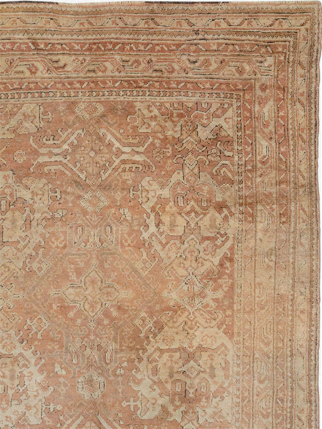 Antique Turkish Oushak Large Room Size Carpet, No.33318 - Gsblank
